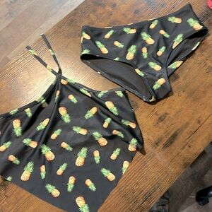 Girls GAP kids pineapple halter two piece bikini size 10/12